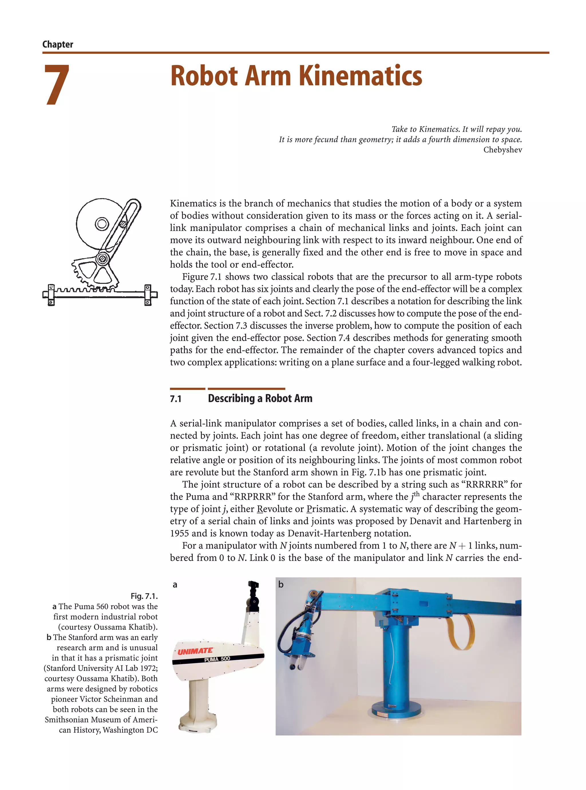 07 robot arm kinematics | PDF