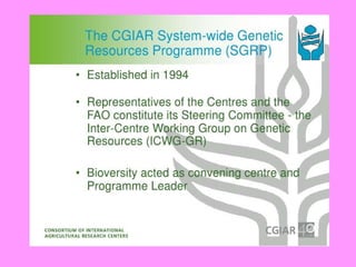 07 role of cgiar system in the germplasm exchange | PDF