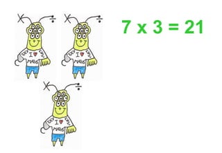 7 x 3 = 21
 
