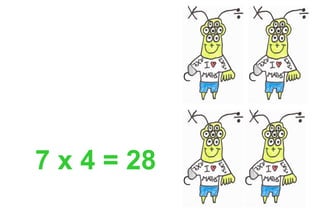 7 x 4 = 28
 