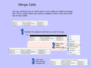 Merge Cell Pdf Tables | PPTX
