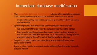 Recovery & Atom city & Log based Recovery | PPTX