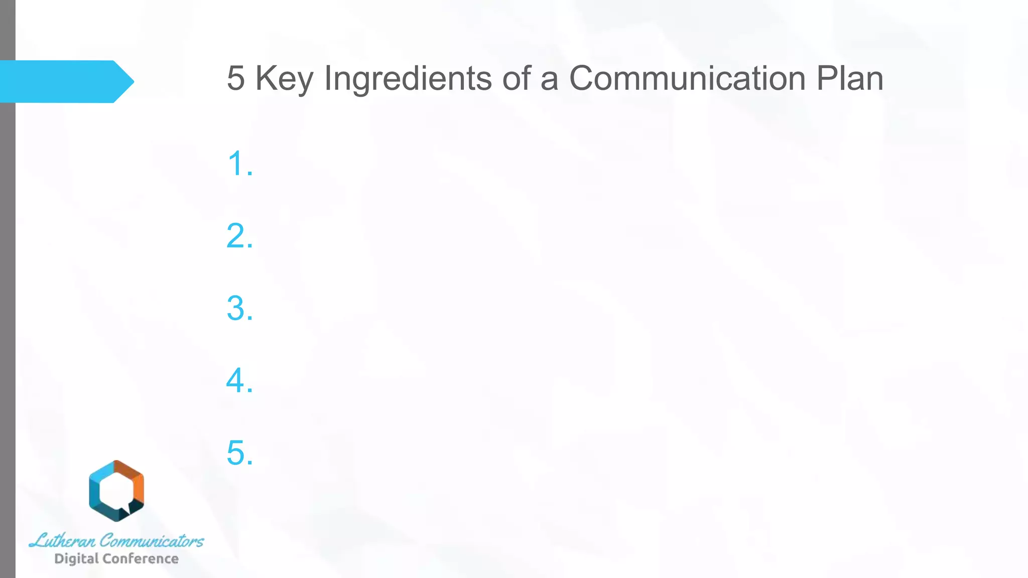 The Anatomy of a Communication Plan | PPTX