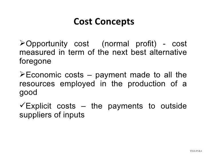 Economic term opportunity cost