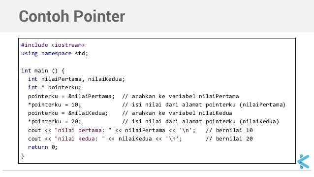 Hasil gambar untuk contoh tipe data pointer