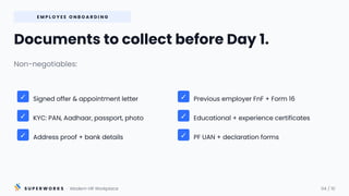 Ultimate Employee Onboarding Checklist for Indian Companies in 2026 | PPTX