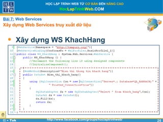 Bài 7 - Web Services Asp.net
