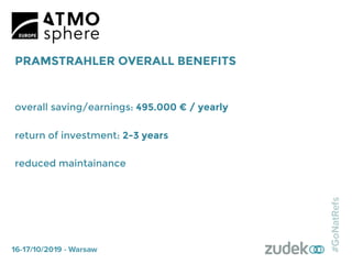 PRAMSTRAHLER OVERALL BENEFITS
overall saving/earnings: 495.000 € / yearly
return of investment: 2-3 years
reduced maintainance
 