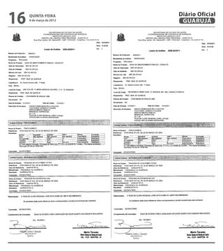 16   quinta-feira
     8 de março de 2012
                          Diário Oficial
                           GUARUJÁ
 