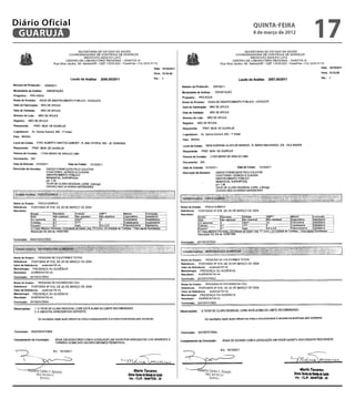 Diário Oficial
 GUARUJÁ
                 quinta-feira
                 8 de março de 2012
                                      17
 