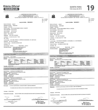 Diário Oficial
 GUARUJÁ
                 quinta-feira
                 8 de março de 2012
                                      19
 