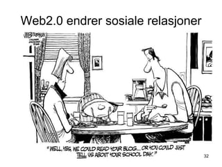 Web2.0 endrer sosiale relasjoner Dei gode døma 2010 32 