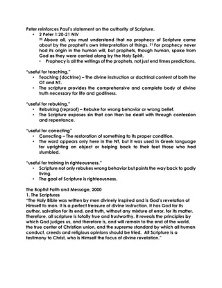 08-04-19, 2 Timothy 3;14-17, 4;1-5, Enduring, The Importance of the ...