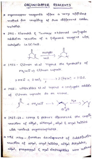 Organocopper compounds - Gilman reagent