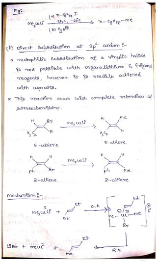 Organocopper compounds - Gilman reagent