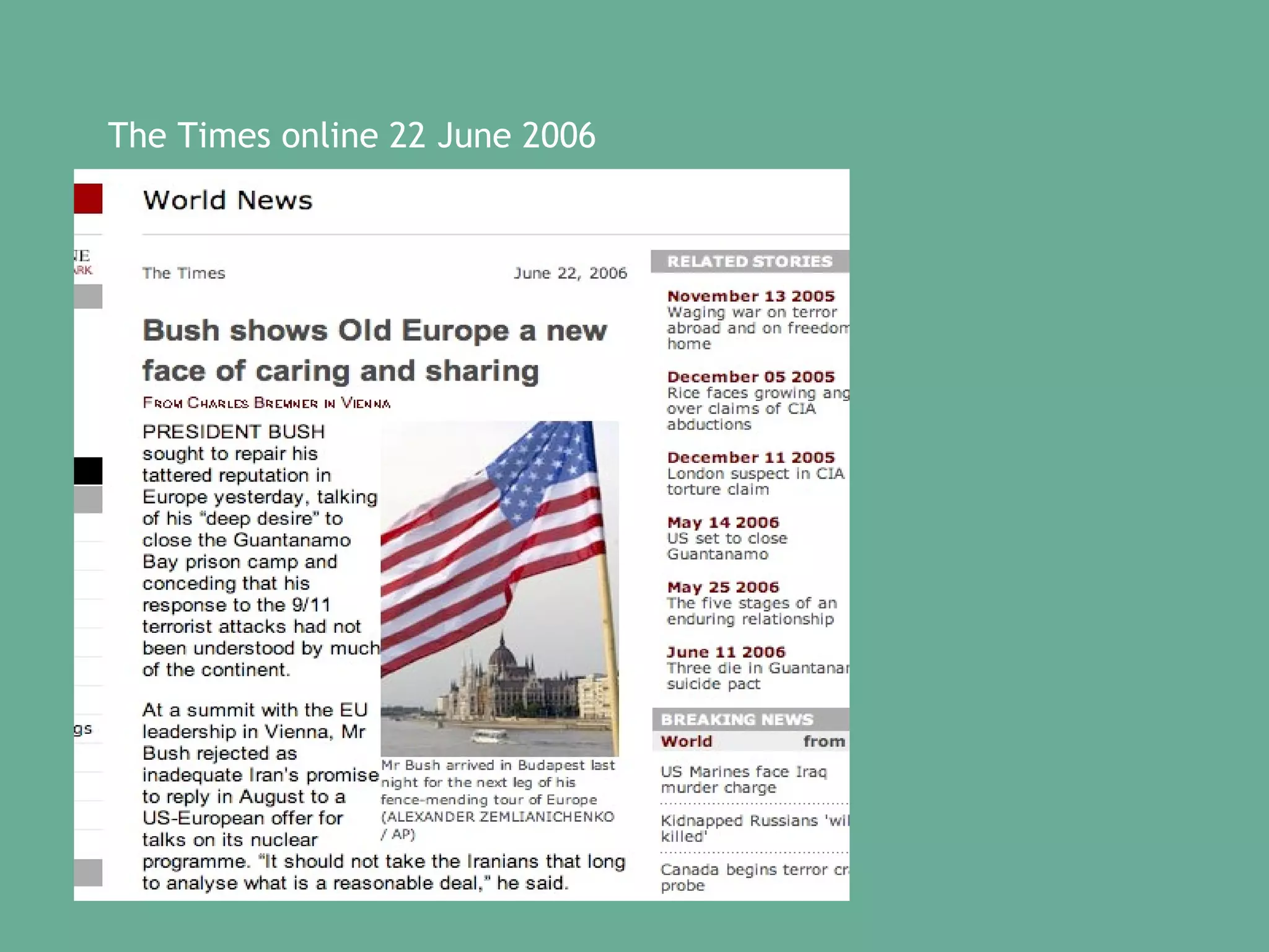 The Times online 22 June 2006

 