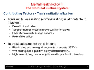 Mental Health Policy - Mental Illness and the Criminal Justice System ...
