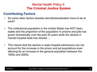 Mental Health Policy - Mental Illness and the Criminal Justice System ...