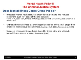 Mental Health Policy - Mental Illness and the Criminal Justice System ...