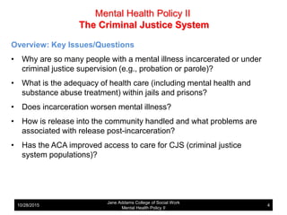 Mental Health Policy - Mental Illness and the Criminal Justice System ...