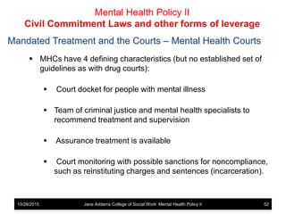 Mental Health Policy - Mental Illness and the Criminal Justice System ...