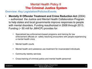 Mental Health Policy - Mental Illness and the Criminal Justice System ...