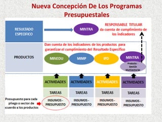 Nueva Concepción De Los Programas
         Presupuestales
 