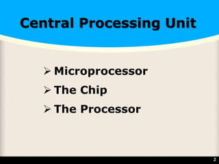 08. Central Processing Unit (CPU)