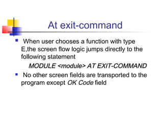 08.abap dialog programming overview | PPT