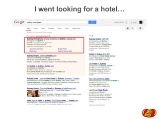 I went looking for a hotel…

 