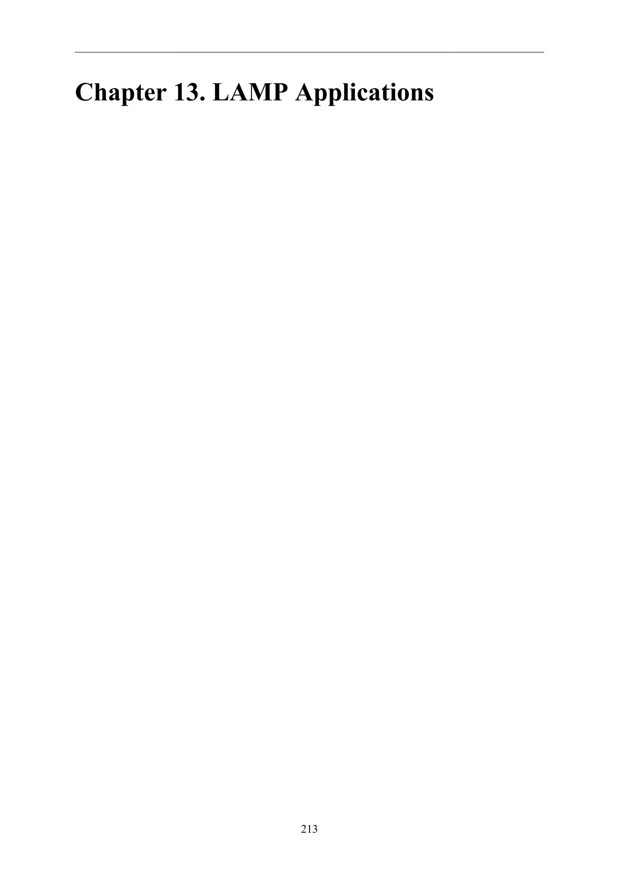 213
Chapter 13. LAMP Applications
 