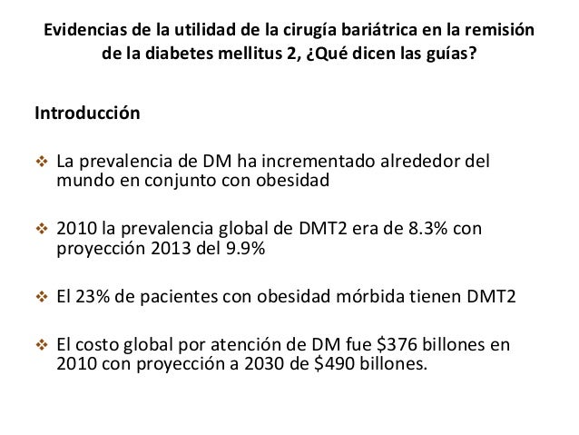 UPDATE EN CIRUGÍA BARIÁTRICA EN DM2 - Evidencias de la UPDATE EN CIRUGÍA BARIÁTRICA EN DM2 - Evidencias de la