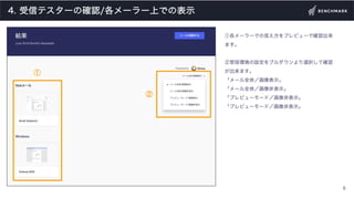 受信テスターの設定