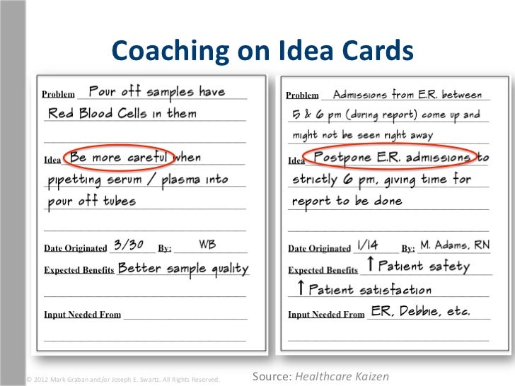 Coaching on Idea  Cards