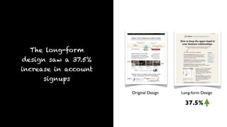 YOU OFTEN NEED TO
PERFORM 15-20 TESTS IN
ORDER TO FIND 1-2 MAJOR
IMPROVEMENTS
 