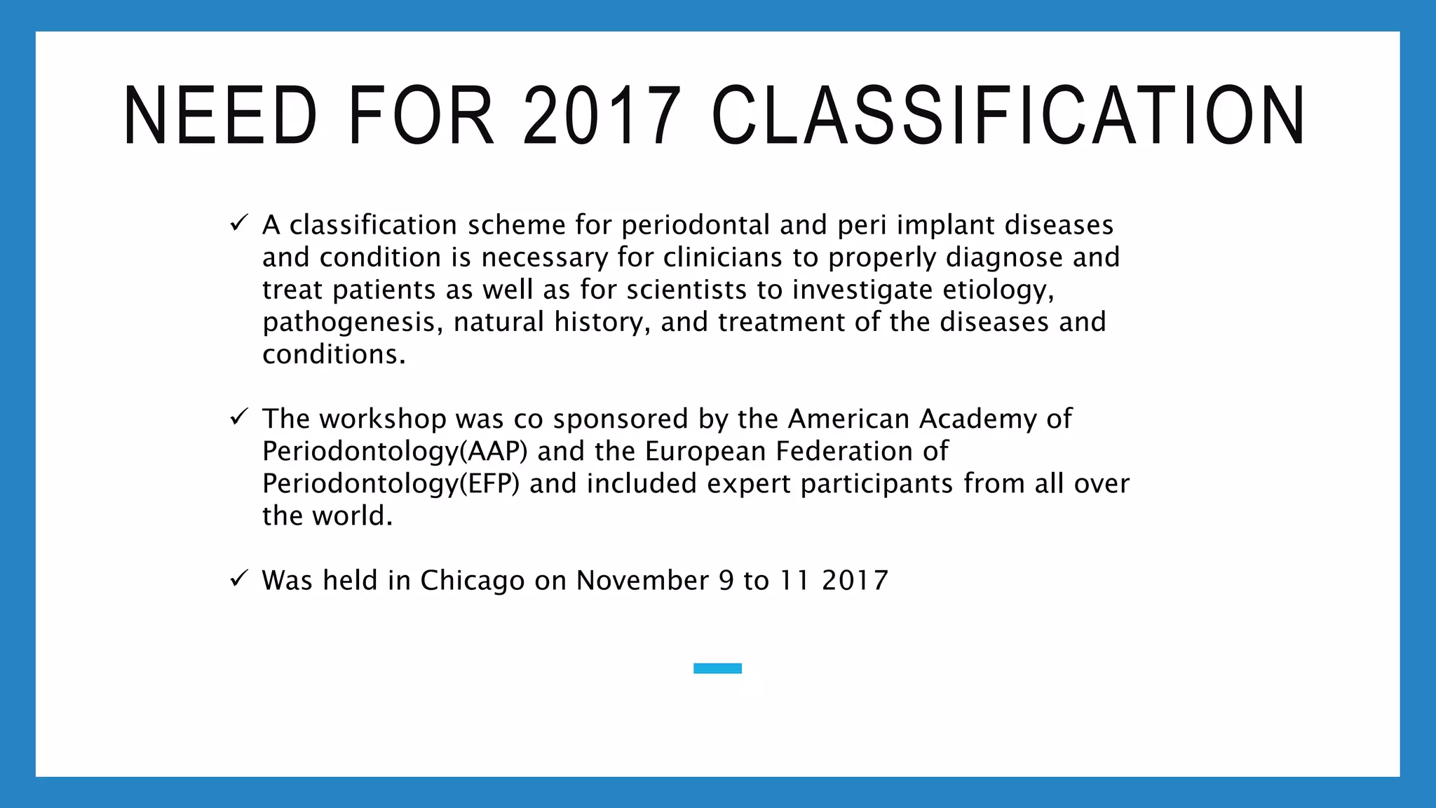 classification of periodontal diseases | PPTX