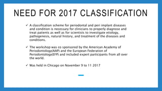 classification of periodontal diseases | PPTX
