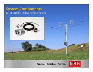 System	
  Components	
  
(2)	
  LI-­‐COR	
  #LI-­‐200SZ	
  Pyranometers   	
  
 