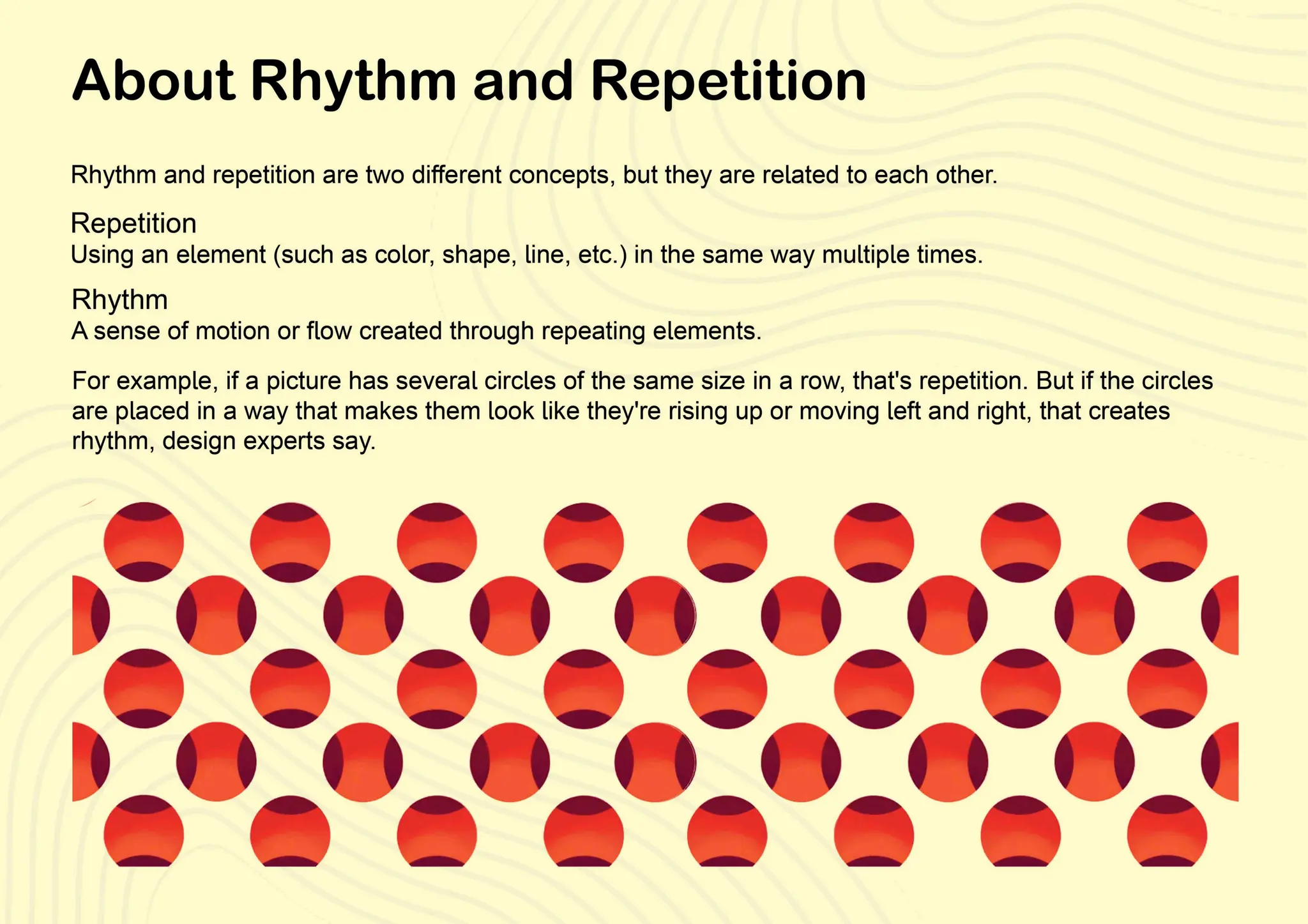 A Designing Project on "Rhythm and Repetition"