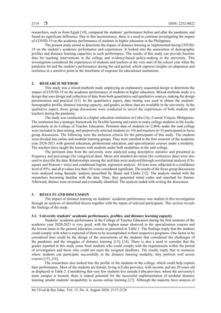 Impact of distance learning on the university students’ academic ...