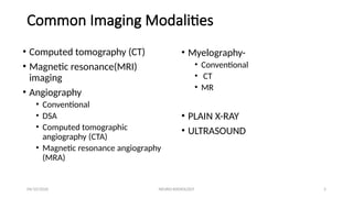 Comprehensive Neuro-Radiology: Imaging Techniques and Common ...