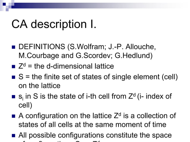 Cellular Automata Models of Social Processes | PPT | Free Download