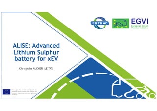 ALISE - Advanced Lithium Sulphur battery for xEV PDF