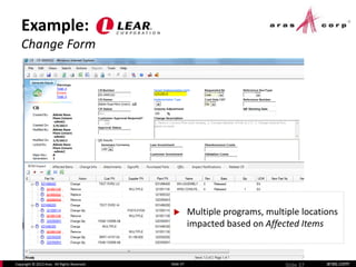 ARAS - change management | PPTX