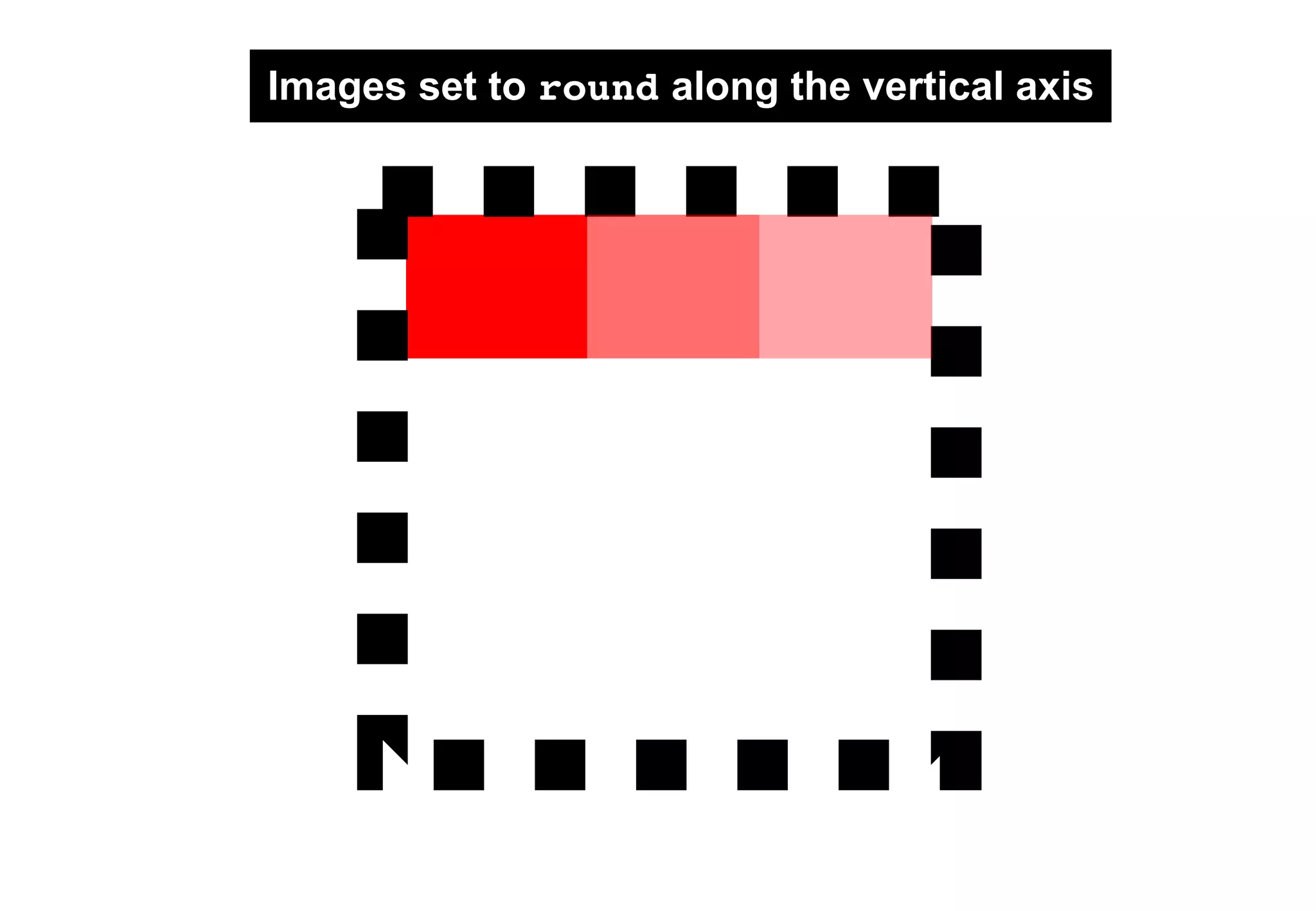 Images set to round along the vertical axis
 