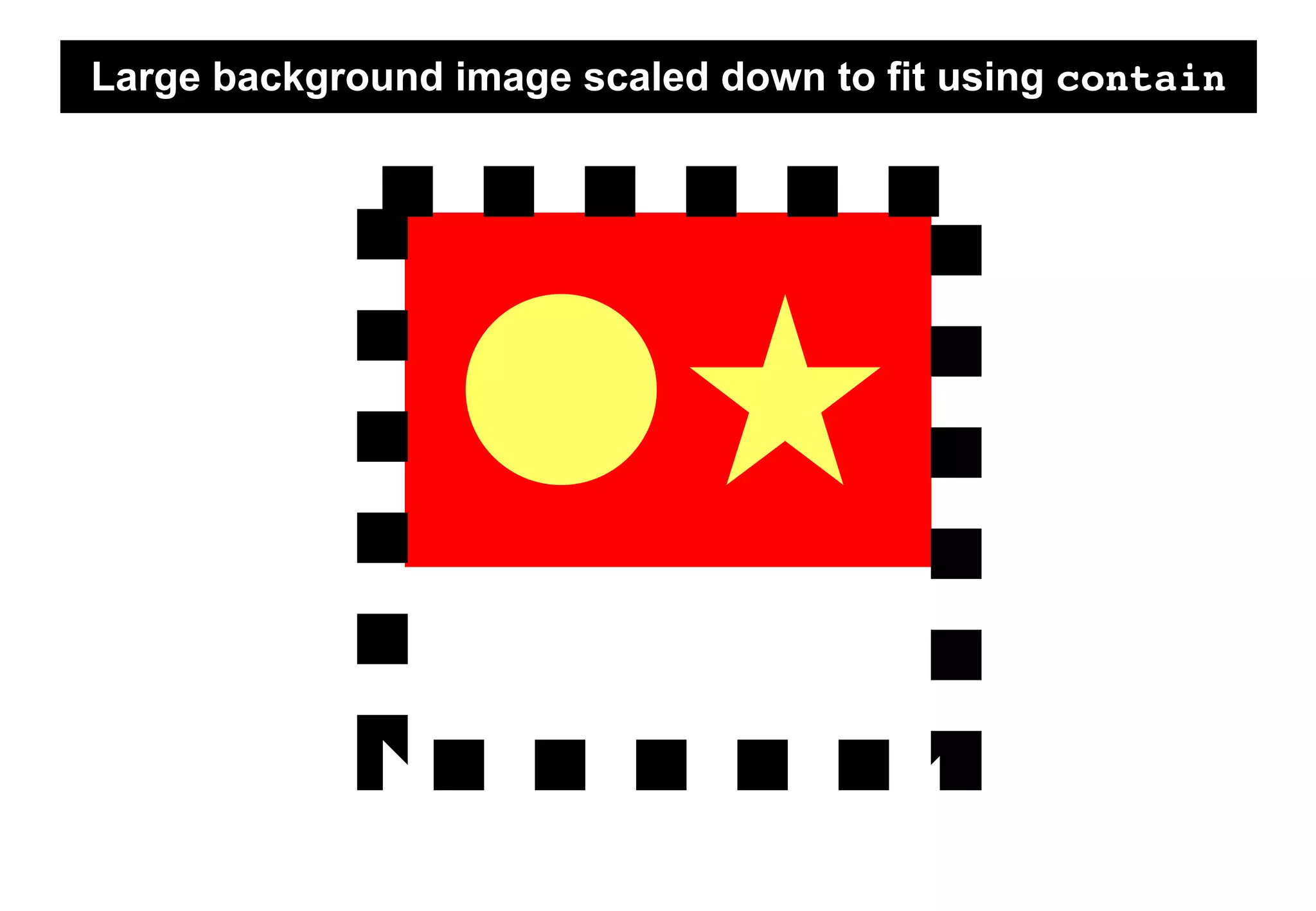 Large background image scaled down to fit using contain
 