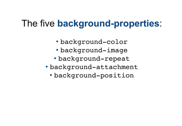CSS3 Backgrounds | PPT