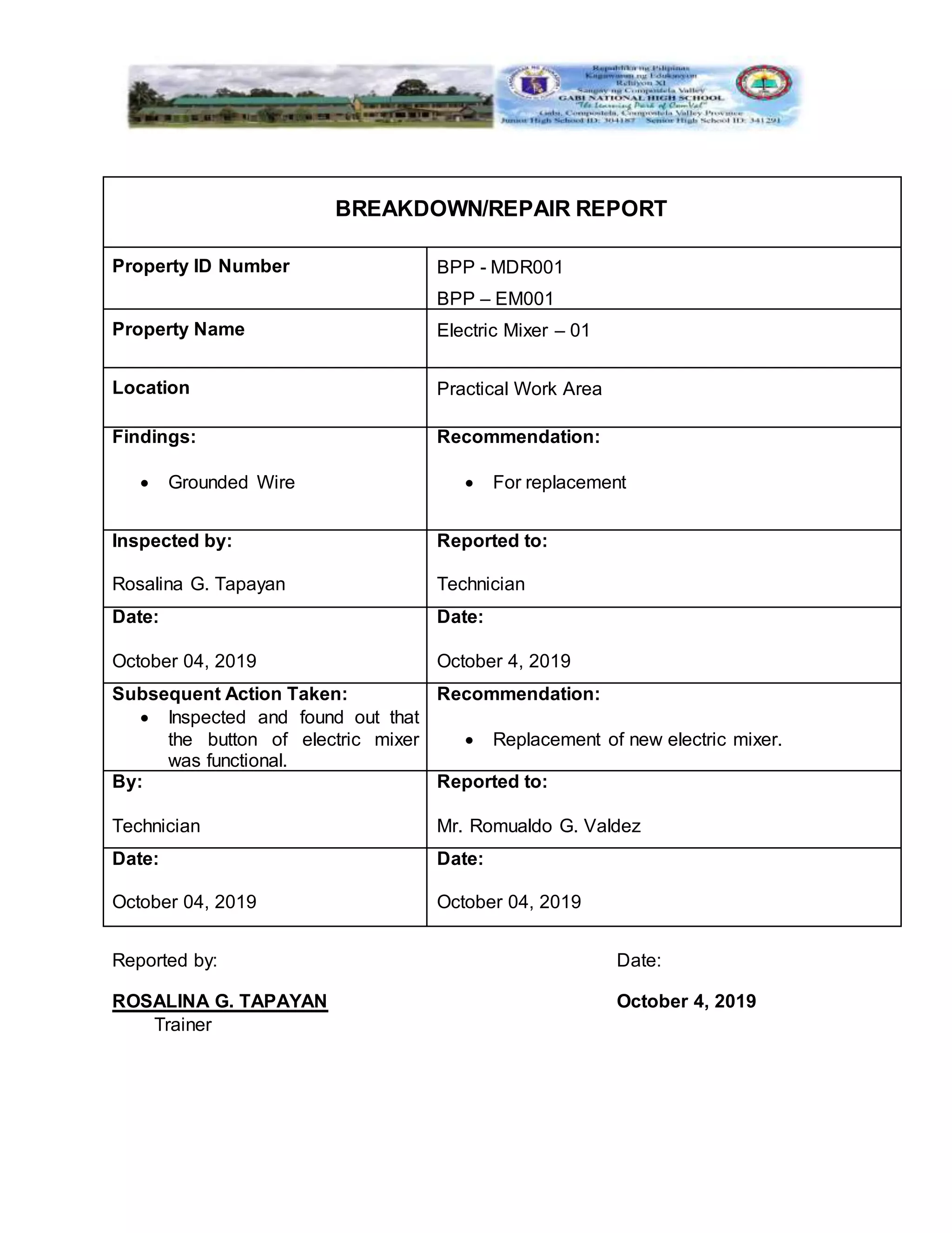 08 breakdown repair | DOCX