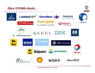 7Bureau Veritas Italia S.p.A. - F-Gas
Oltre 370.000 clienti…
 