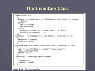 The Inventory Class 